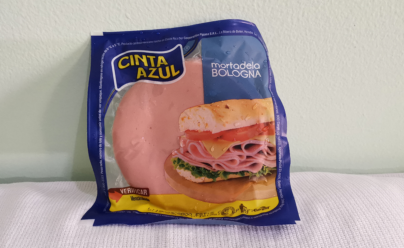 Mortadela  Bologna 250g, Cinta Azul, Supermercado Walmart, San Francisco, Heredia 23072023