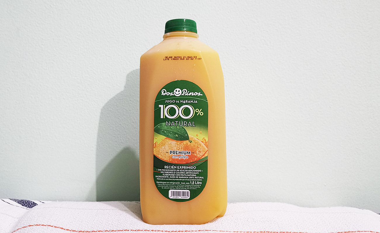 Jugo de Naranja 100% Natural 1.8L Dos Pinos, Pali, Supermercados Unidos, Pali, Flores, Heredia 28072023