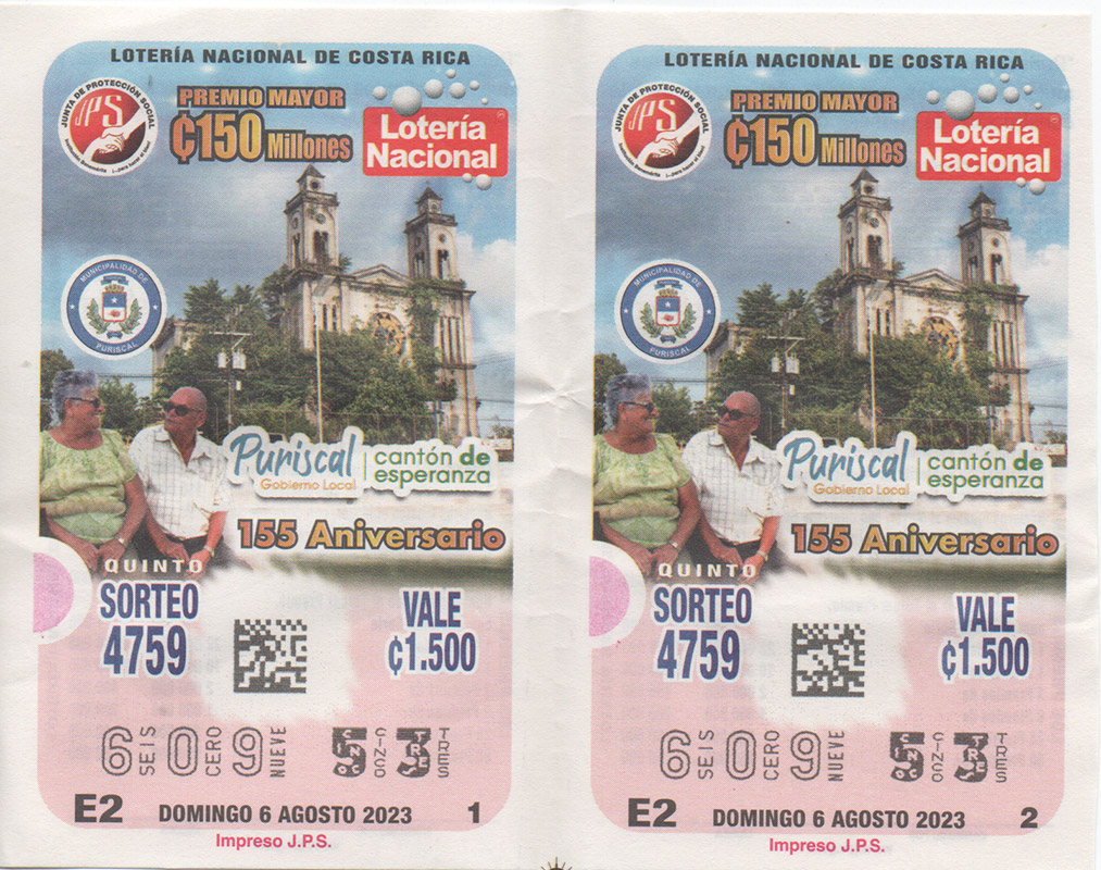 Loteria 609-53, Revendedores Junta de Protección Social, Domingo, 06082023