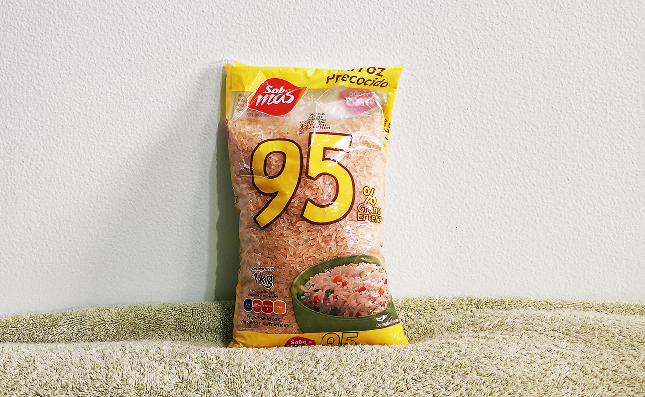 Arroz 95 % grano entero-precocido 1kg / Sabe Mas, Masxmenos, Flores, Heredia-03082023