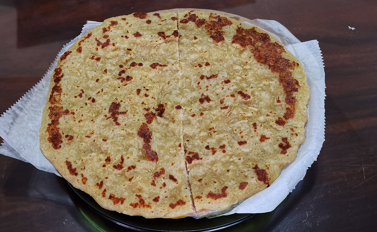 Chorreada 1 unidad / Comida Criolla la Rustica, Mercado Municipal, Heredia-11082023