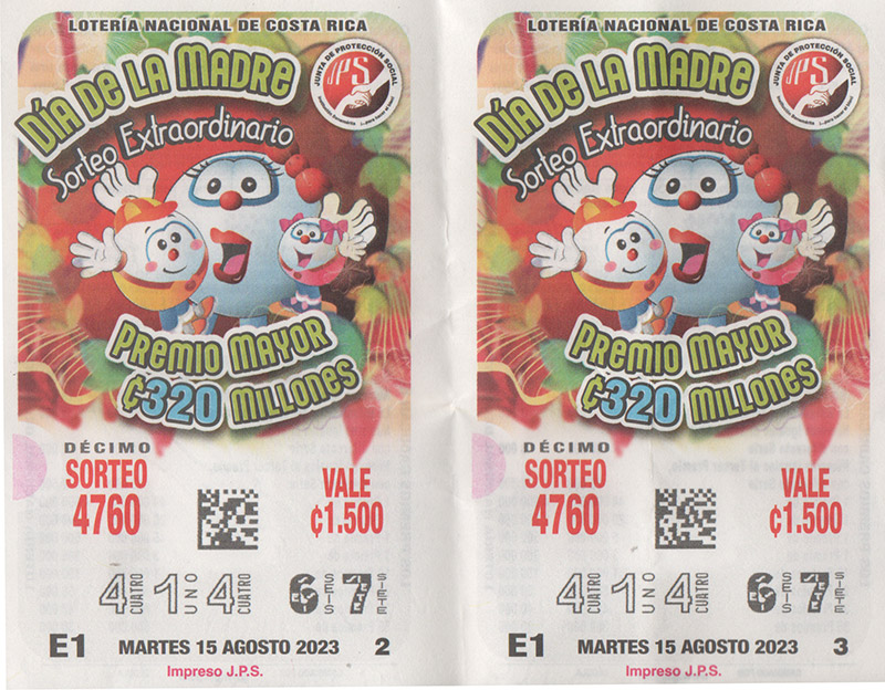 loteria 414 67 jps dia de la madre martes 15 08 2023